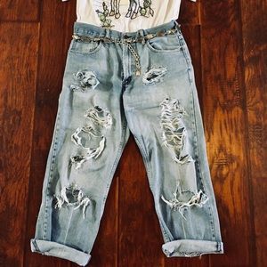Distressed Levi Jeans